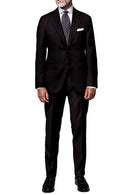 Image of a Black & Maroon Worsted Dobby Merino Wool Blazers Fabric