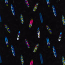 Image of a Black & Pink Satin Prints Poly Viscose Lining Fabric