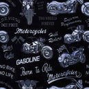 Image of a Black & Purple Satin Prints Poly Viscose Lining Fabric