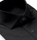Image of a Black Twill Solids Giza Cotton Shirting Fabric