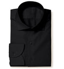 Image of a Black Twill Solids Giza Cotton Shirting Fabric