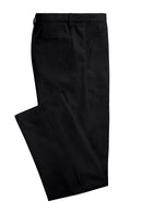Image of a Black Worsted Dobby Merino Wool Pants Fabric