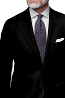 Image of a Black Worsted Stripes Merino Wool Blazers Fabric