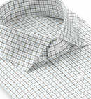 Image of a Blue & Black Poplin Checks Giza Cotton Shirting Fabric