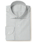 Image of a Blue & Black Poplin Checks Giza Cotton Shirting Fabric