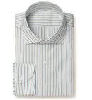 Image of a Blue & Black Poplin Stripes Giza Cotton Shirting Fabric