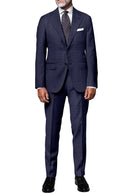 Image of a Blue & Brown Worsted Checks Merino Wool Blazers Fabric