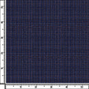 Image of a Blue & Brown Worsted Checks Merino Wool Suiting Fabric