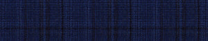 Grey & Blue Worsted Checks Merino Wool Suiting Fabric