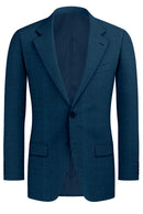 Image of a Blue & Green Worsted Twill Merino Wool Blazers Fabric