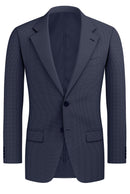 Image of a Blue & Grey Worsted Dobby Merino Wool Blazers Fabric