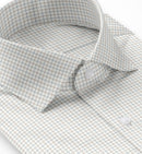 Image of a Blue & Lilac Twill Checks Giza Cotton Shirting Fabric