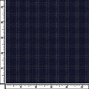 Image of a Blue & Mid-Blue Worsted Checks Merino Wool Suiting Fabric