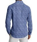 Image of a Blue & Red Oxford Prints Linen Shirting Fabric