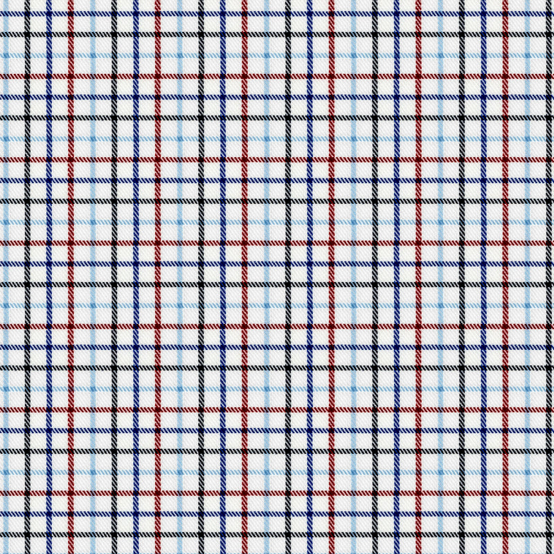 Image of a Blue & Red Twill Checks Giza Cotton Shirting Fabric