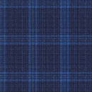 Image of a Blue & Sky-Blue Worsted Checks Merino Wool Suiting Fabric