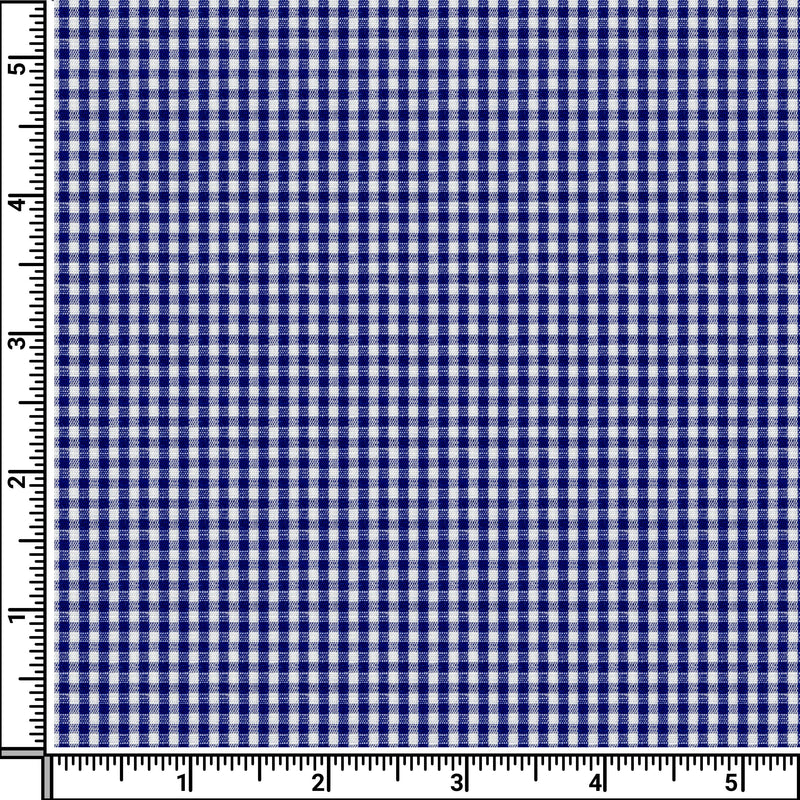 Image of a Blue & White Dobby Checks Cotton Linen Blend Shirting Fabric