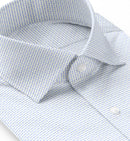 Image of a Blue & White Dobby Micropattern Giza Cotton Shirting Fabric