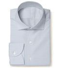 Image of a Blue & White Dobby Micropattern Giza Cotton Shirting Fabric