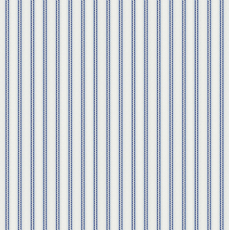 Image of a Blue & White Dobby Stripes Giza Cotton Shirting Fabric