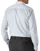 Image of a Blue & White Dobby Stripes Giza Cotton Shirting Fabric
