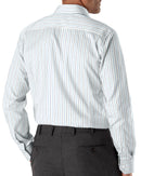 Image of a Blue & White Dobby Stripes Giza Cotton Shirting Fabric