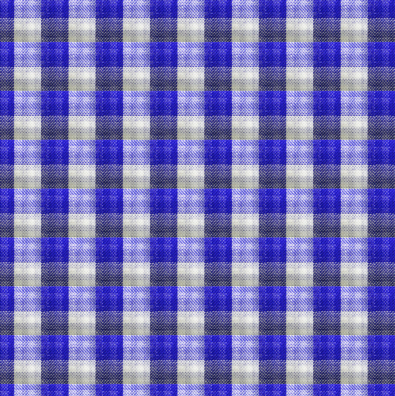 Image of a Blue & White Oxford Checks Cotton Linen Blend Shirting Fabric