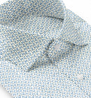Image of a Blue & White Oxford Prints Linen Shirting Fabric