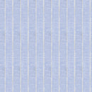 Image of a Blue & White Oxford Stripes Cotton Linen Blend Shirting Fabric