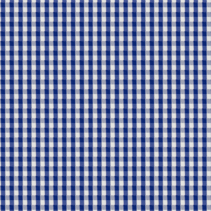 Image of a Blue & White Poplin Checks Giza Cotton Shirting Fabric