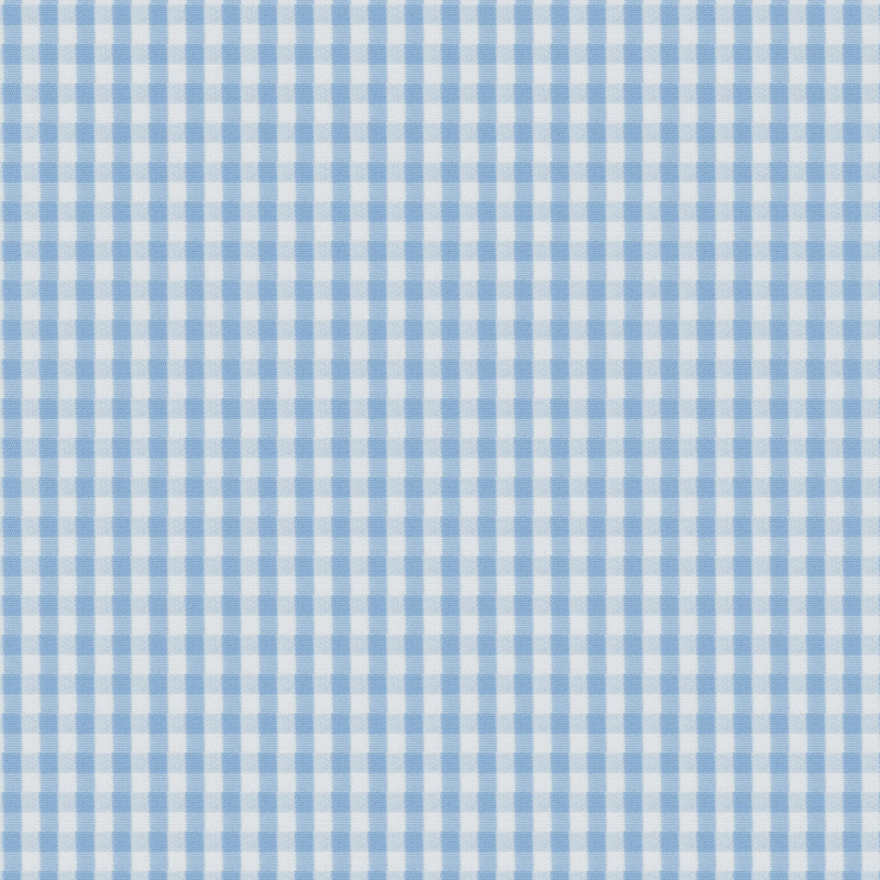 Image of a Blue & White Poplin Checks Giza Cotton Shirting Fabric