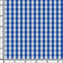Image of a Blue & White Poplin Checks Giza Cotton Shirting Fabric