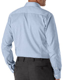 Image of a Blue & White Poplin Checks Giza Cotton Shirting Fabric