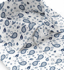 Image of a Blue & White Poplin Prints Giza Cotton Shirting Fabric