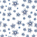 Image of a Blue & White Poplin Prints Giza Cotton Shirting Fabric