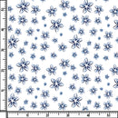Image of a Blue & White Poplin Prints Giza Cotton Shirting Fabric