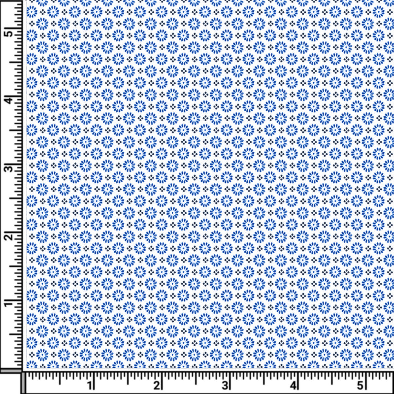Image of a Blue & White Poplin Prints Giza Cotton Shirting Fabric