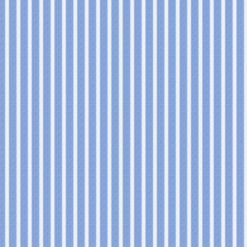 Image of a Blue & White Poplin Stripes Giza Cotton Shirting Fabric