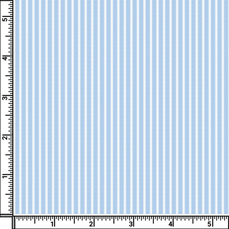 Image of a Blue & White Poplin Stripes Giza Cotton Shirting Fabric