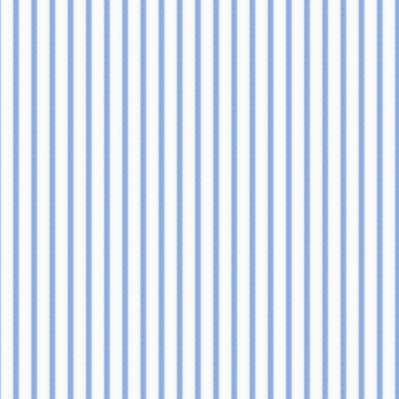 Image of a Blue & White Poplin Stripes Giza Cotton Shirting Fabric