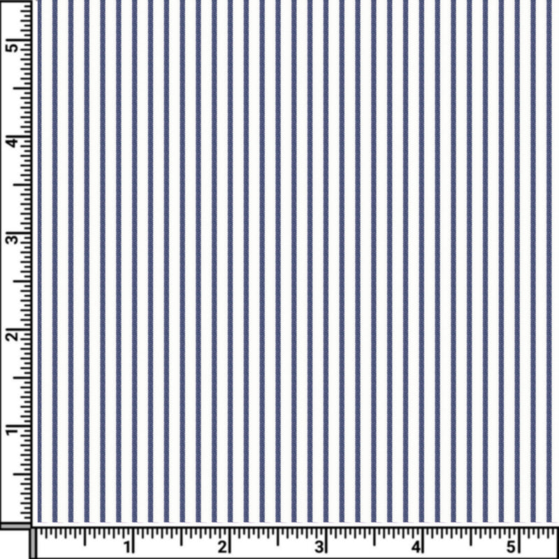 Image of a Blue & White Poplin Stripes Giza Cotton Shirting Fabric
