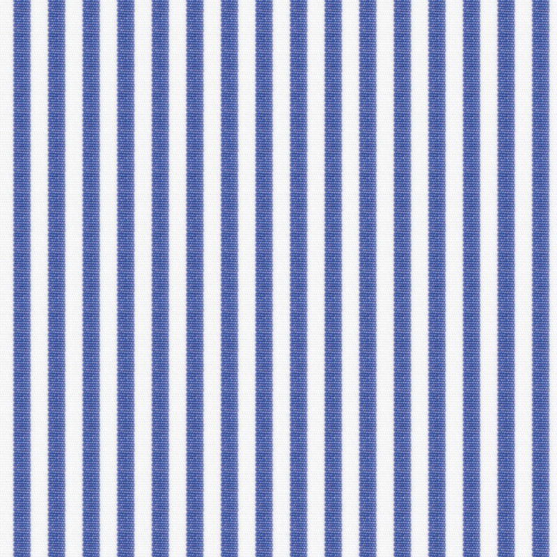 Image of a Blue & White Poplin Stripes Giza Cotton Shirting Fabric
