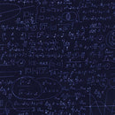 Image of a Blue & White Satin Prints Poly Viscose Lining Fabric