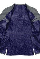 Image of a Blue & White Satin Prints Poly Viscose Lining Fabric