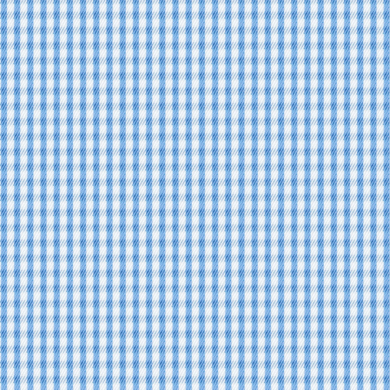 Image of a Blue & White Twill Checks Giza Cotton Shirting Fabric