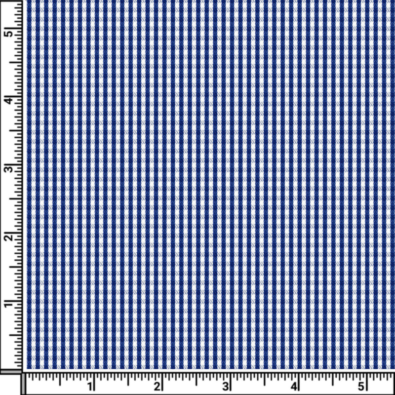 Image of a Blue & White Twill Checks Giza Cotton Shirting Fabric