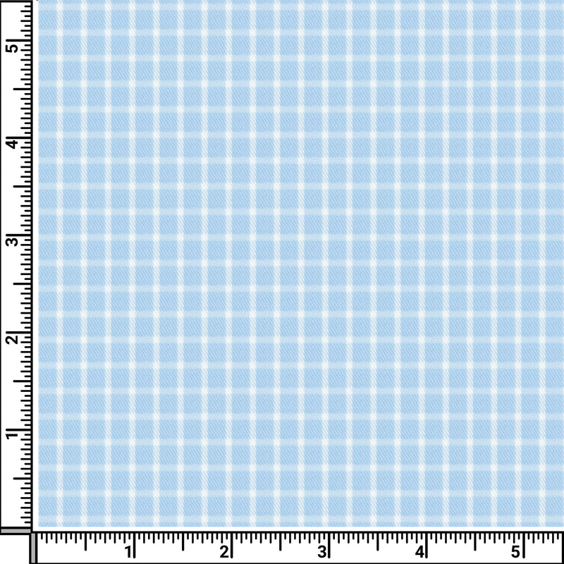 Image of a Blue & White Twill Checks Giza Cotton Shirting Fabric