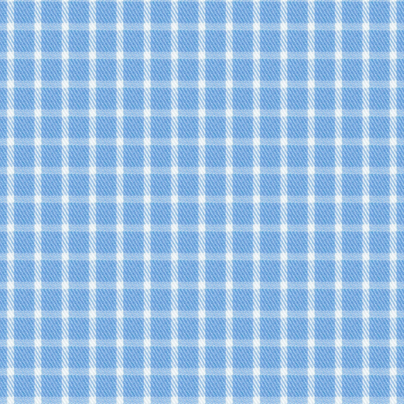 Image of a Blue & White Twill Checks Giza Cotton Shirting Fabric