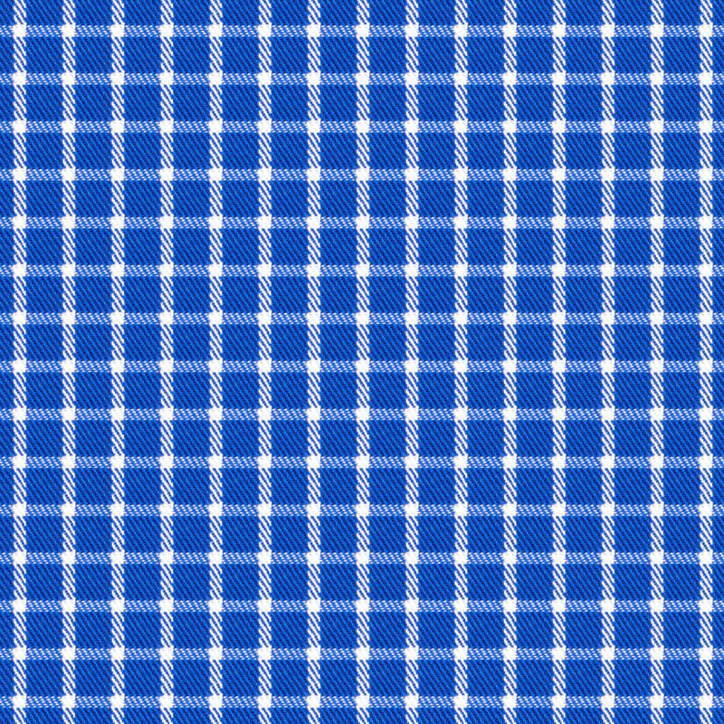Image of a Blue & White Twill Checks Giza Cotton Shirting Fabric