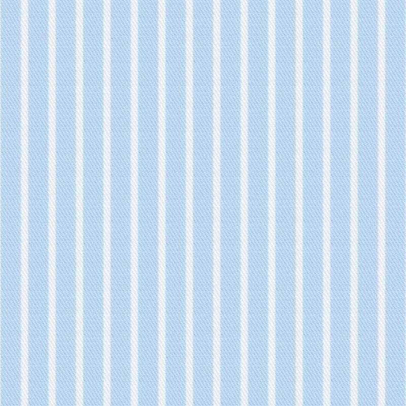 Image of a Blue & White Twill Stripes Giza Cotton Shirting Fabric